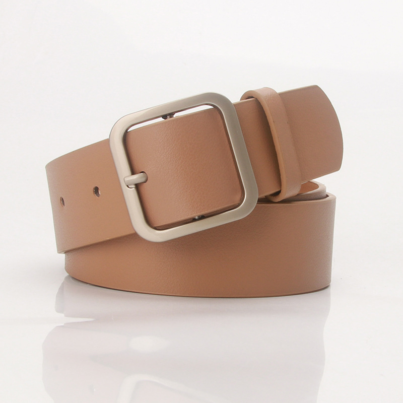 Silver buckle khaki color