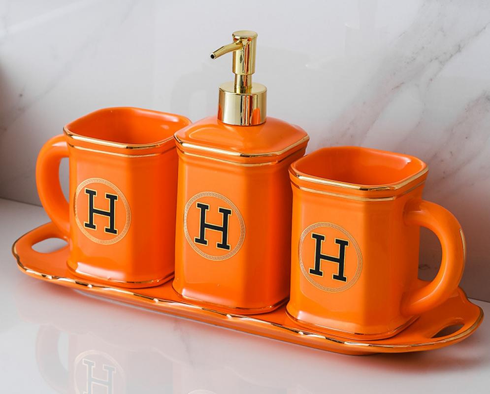 Orange 4-piece Set  Emulsion Bottle