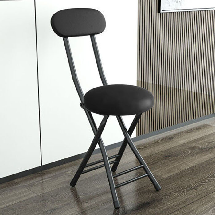 Black Sponge Folding Chair ( Black Frame )