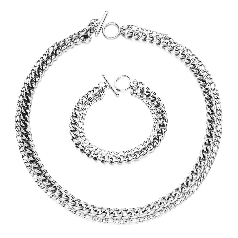 Dzg412-413b bracelet 21cm silver