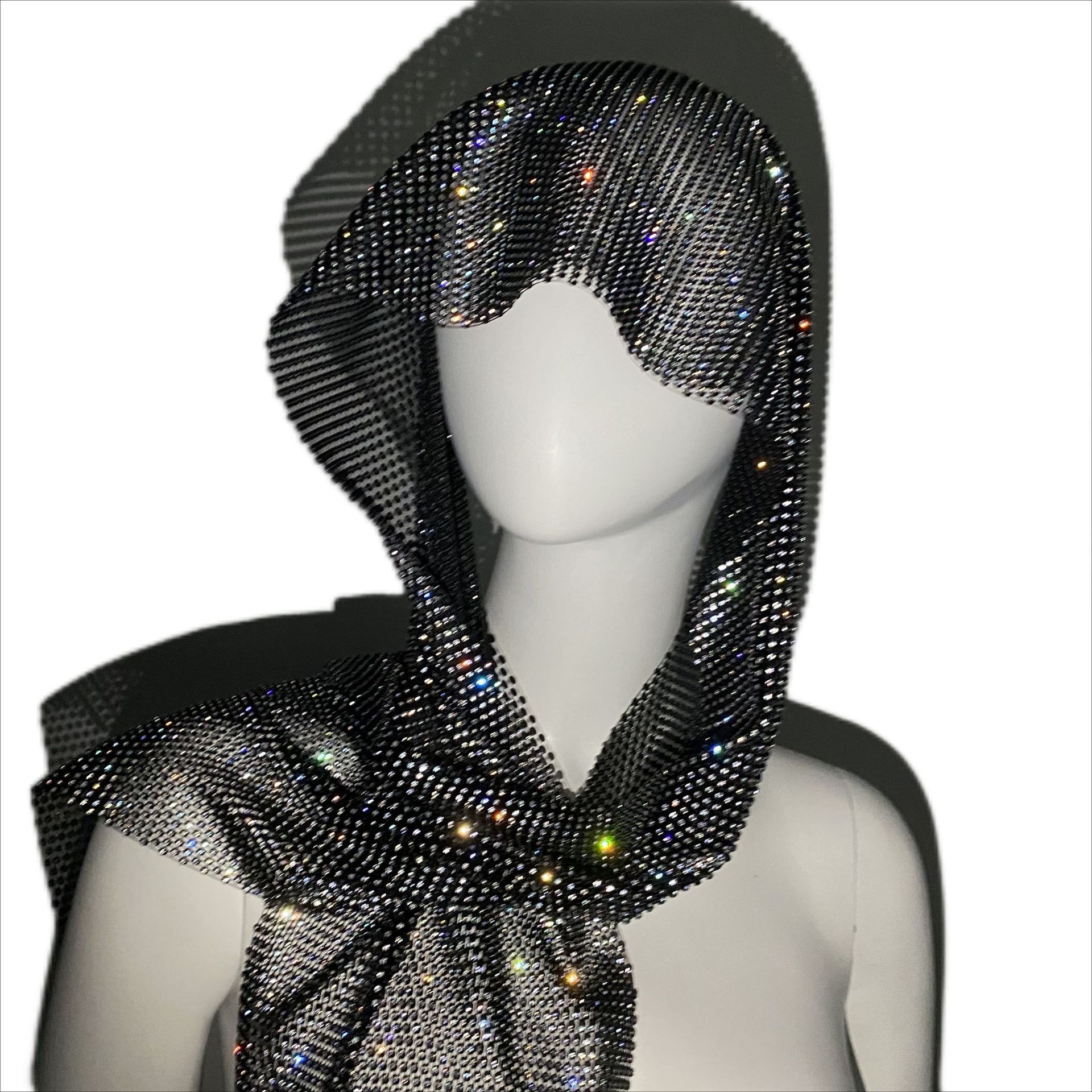 Black head scarf120CM