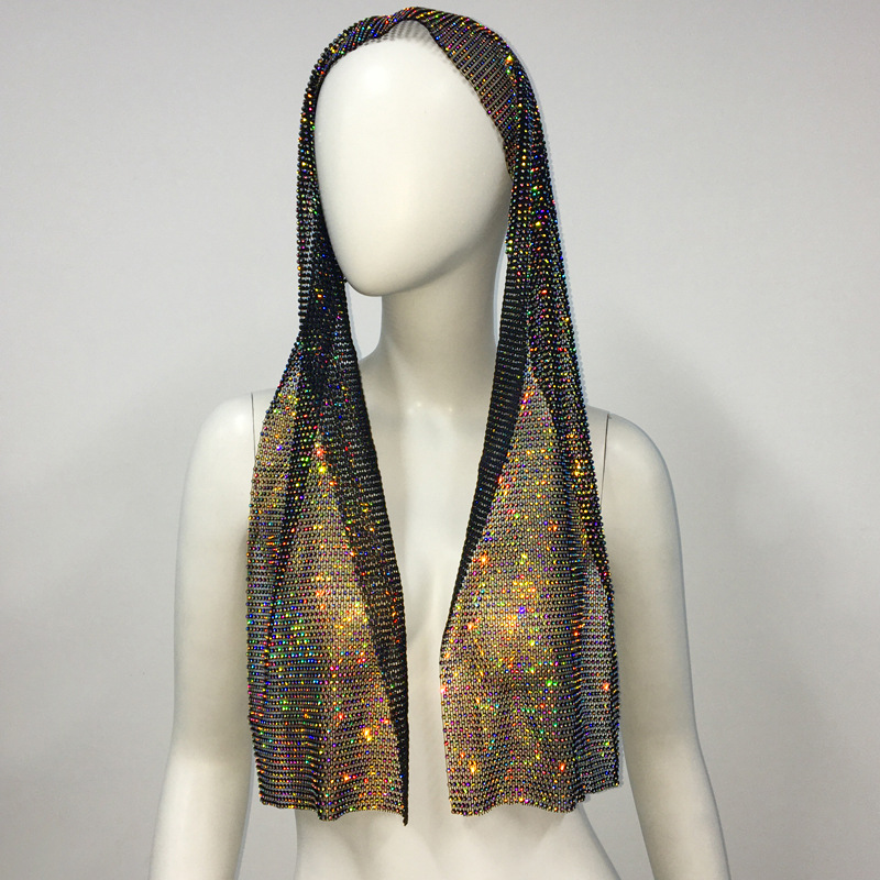 Black scarf AB drill120CM