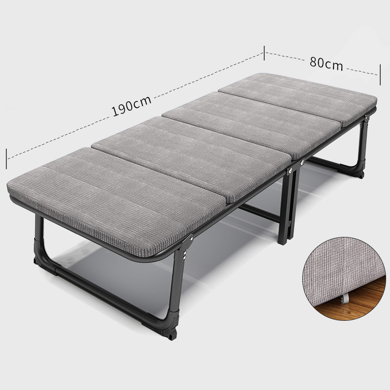 Folding bed-light gray belt pulley 190*80*35cm