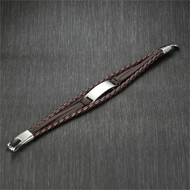 5:Steel color curved   brown PU 22cm