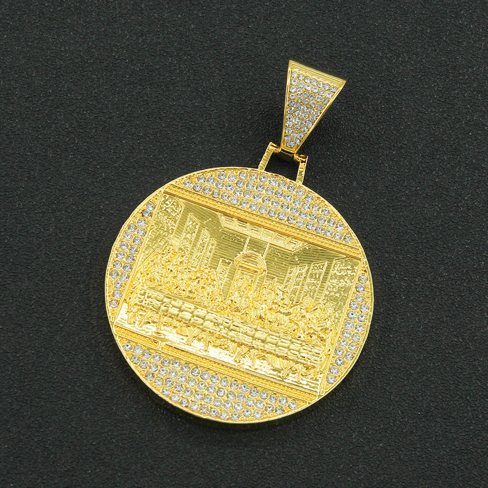 3:Single Pendant - Gold (Round Plate)