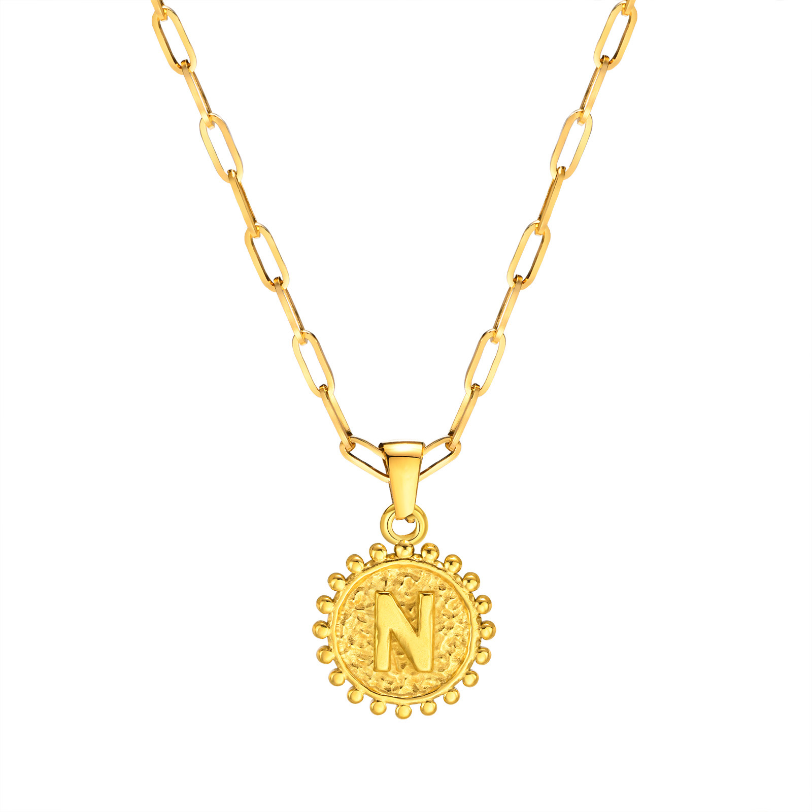 15:N letter single pendant