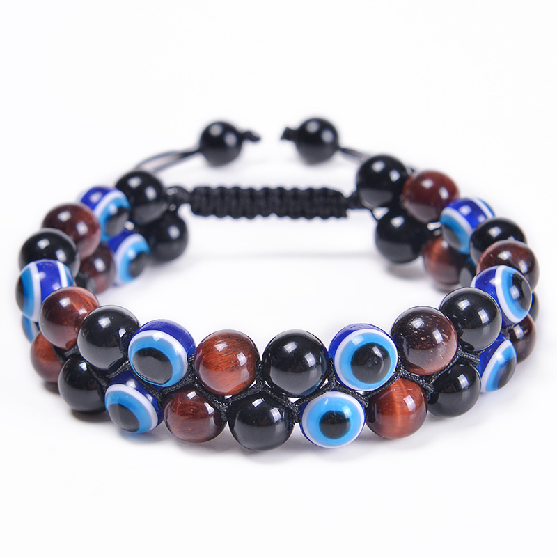 Red Tiger Eye + Black Bead + Devil's Eye