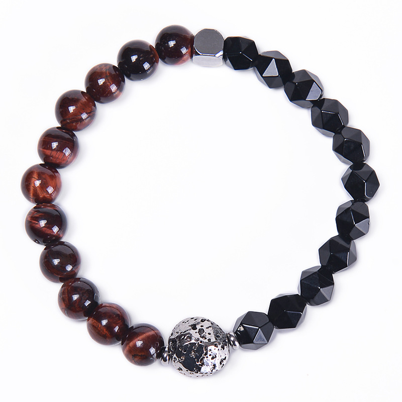 3:Red tiger eye   black bead facet