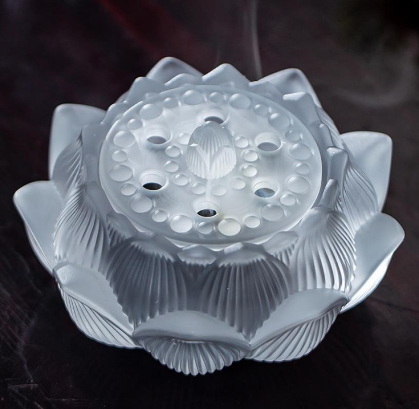 Ice clean glass incense burner