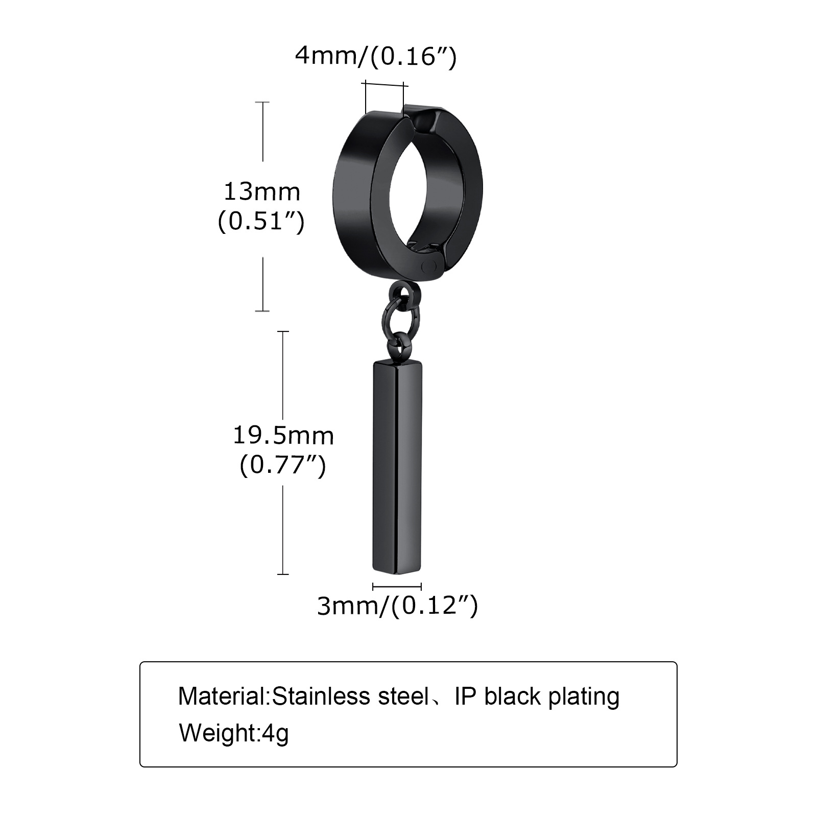 4:Black ear clips