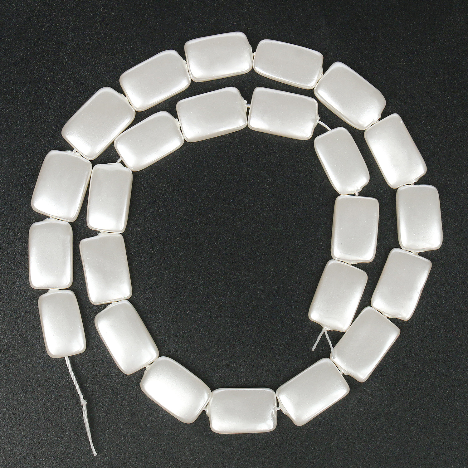 White rectangle 10x15mm