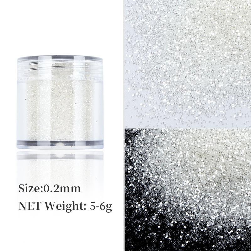 1:10ML bottle 0.2mm Pure Color Powder -1