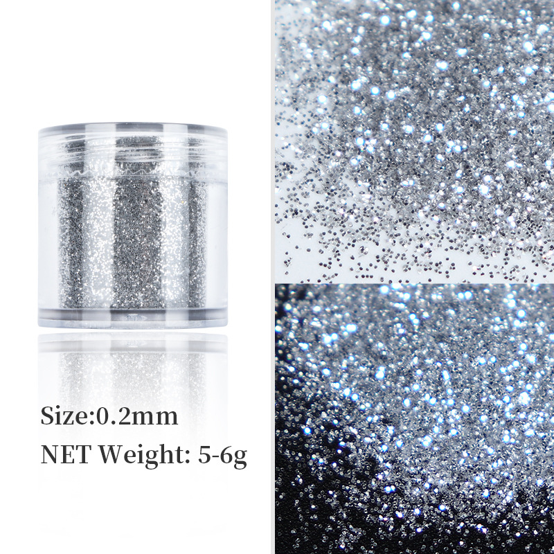 2:10ML bottle 0.2mm Pure Color Powder -2