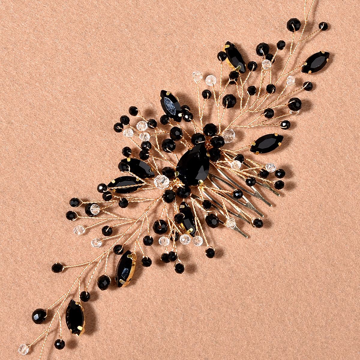 6:Black crystal   gold thread