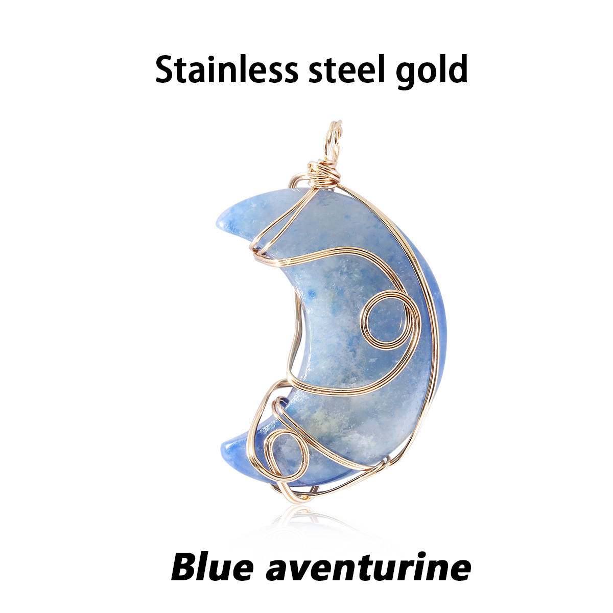 3 Blue Aventurine gold