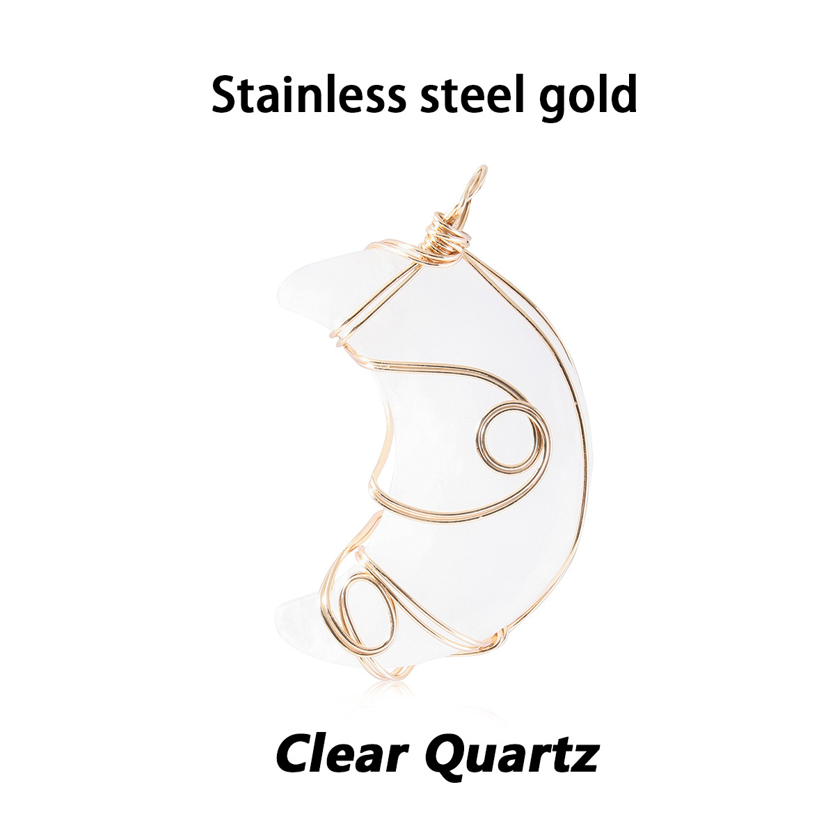 5  Clear Quartz gold