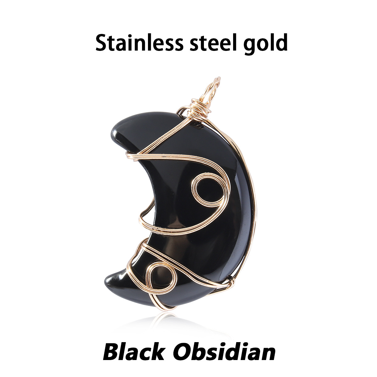 1:1 Black Obsidian gold