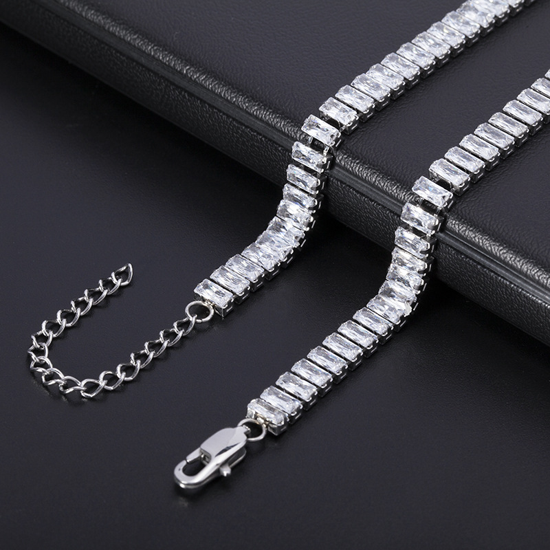 1:6mm*18 3cm steel color white Zirconium