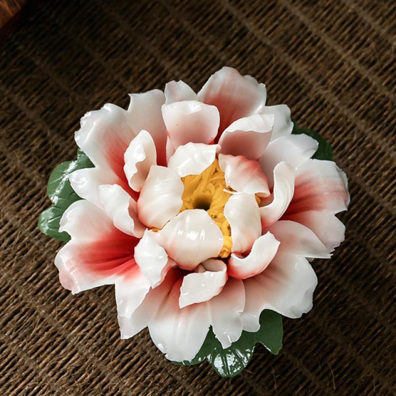 Peony - Pink white 6.3*6.3*3cm