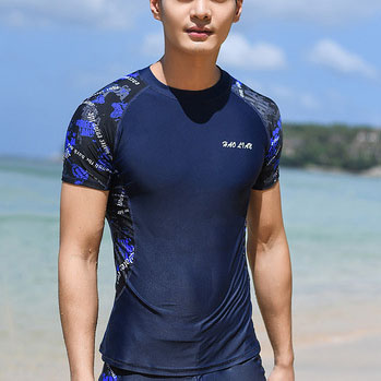 9577 Individual Short Sleeve Top (Navy Blue)