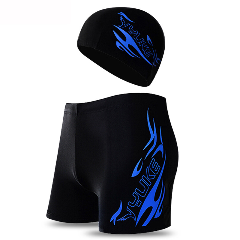 Blue (trunks   swim cap)