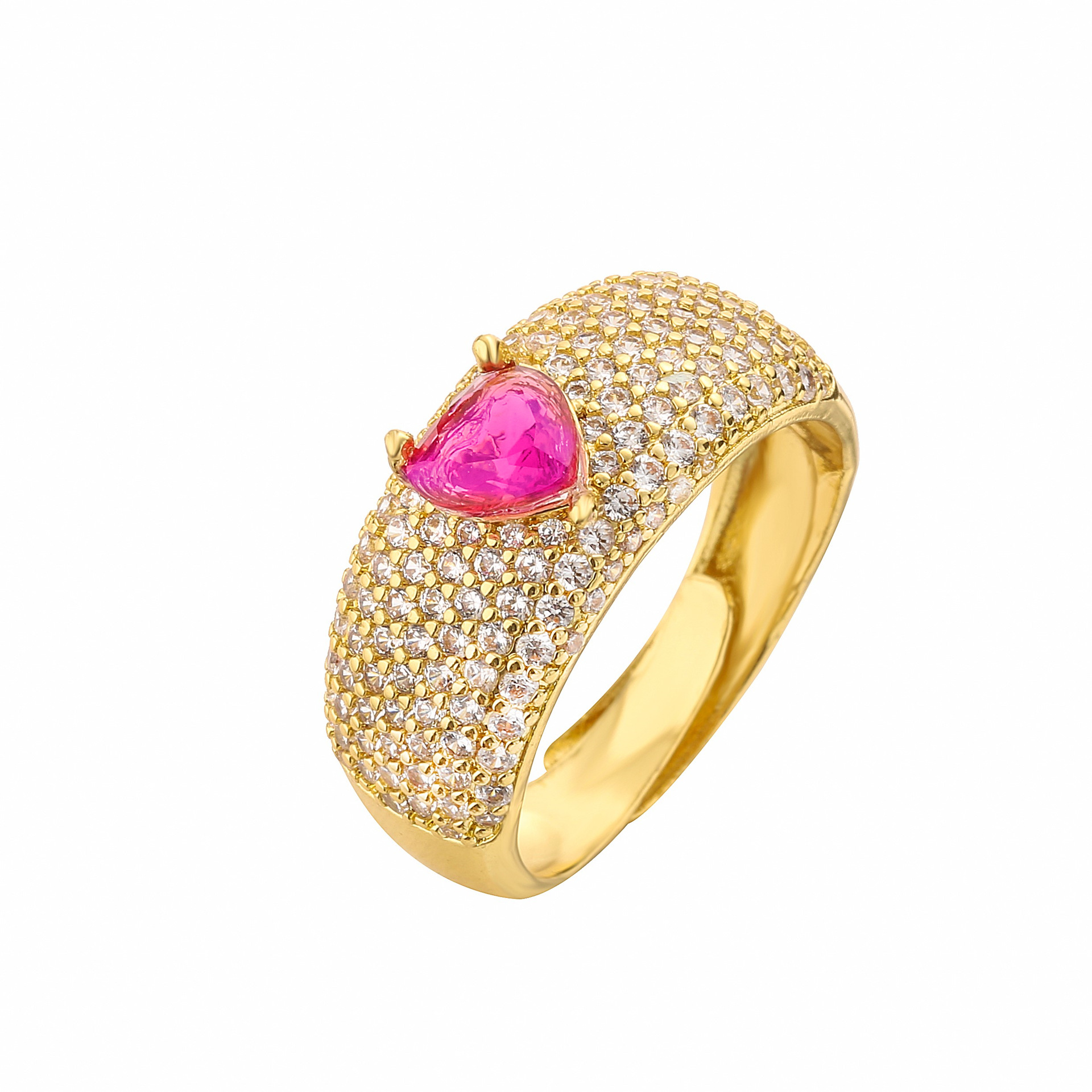 1:Gold Rose Red Love Ring 1 PCS