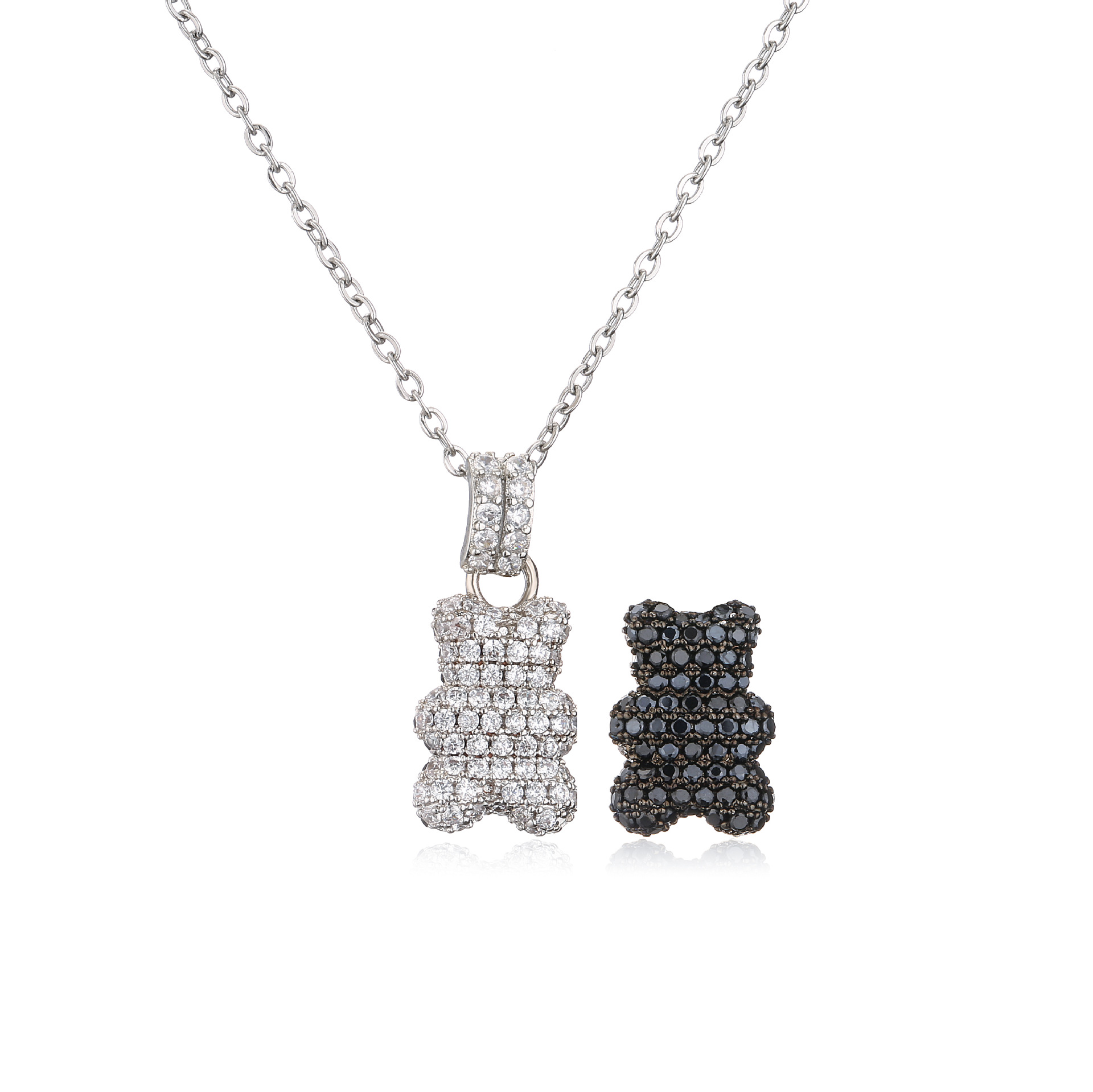 Black and White Bear O chain