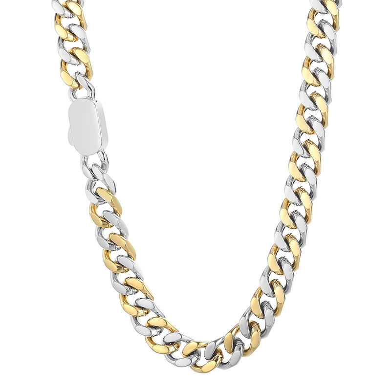 Steel Gold Necklace 8mm45cm