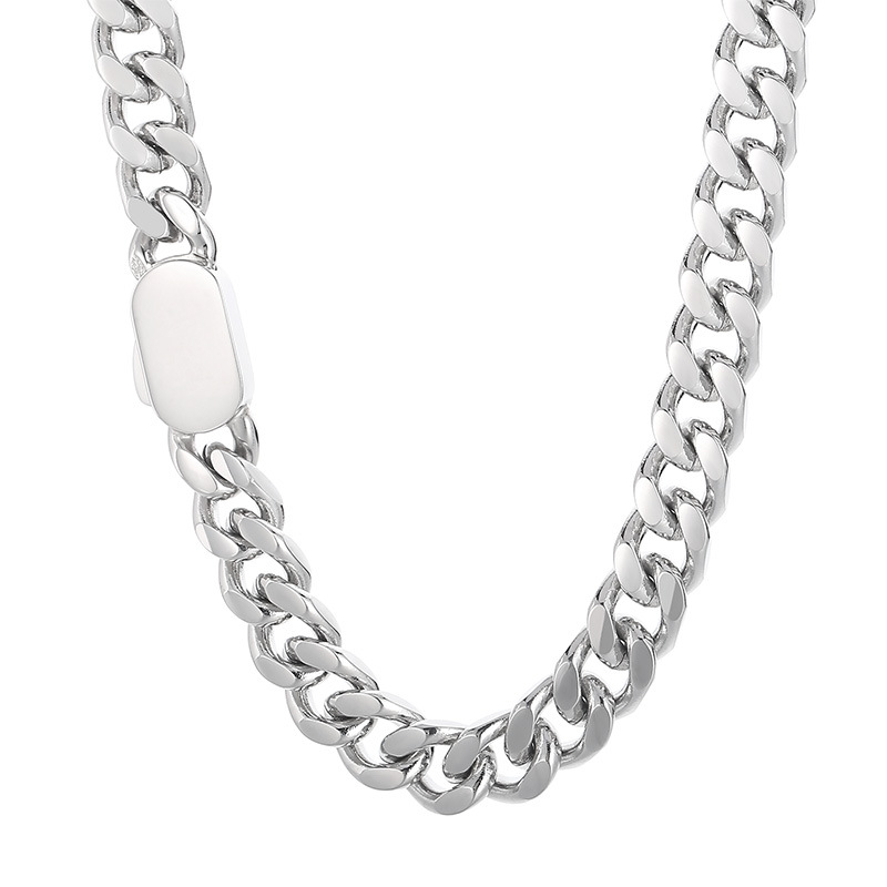 Steel color Necklace 10mm65cm