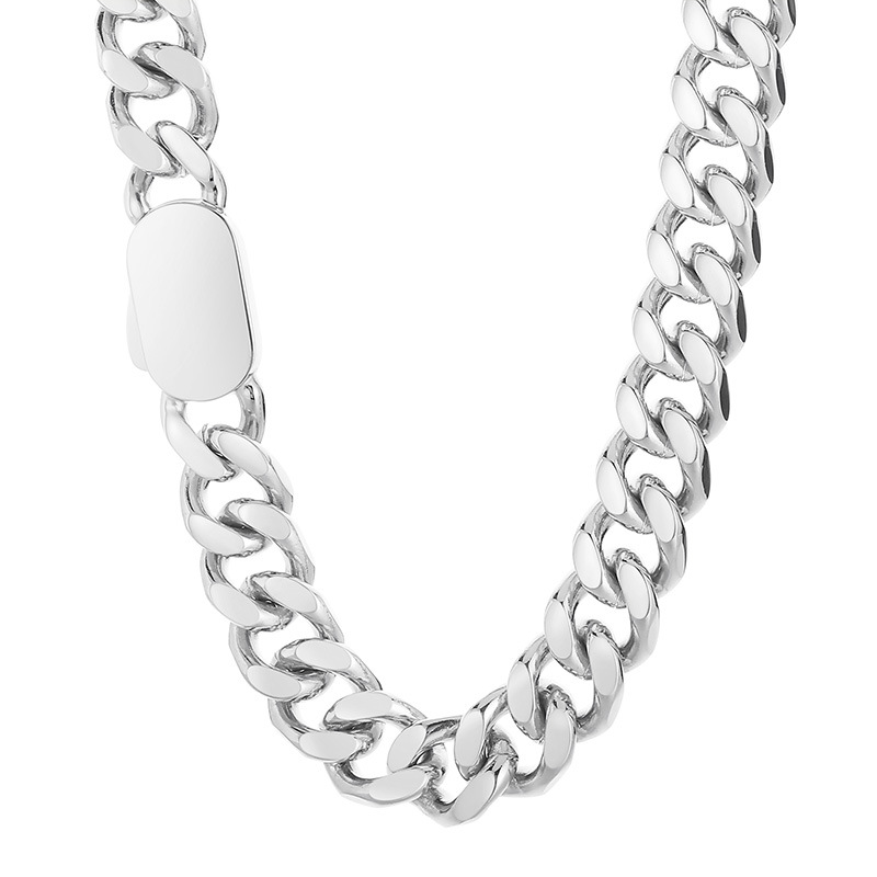 Steel color Necklace 12mm71cm