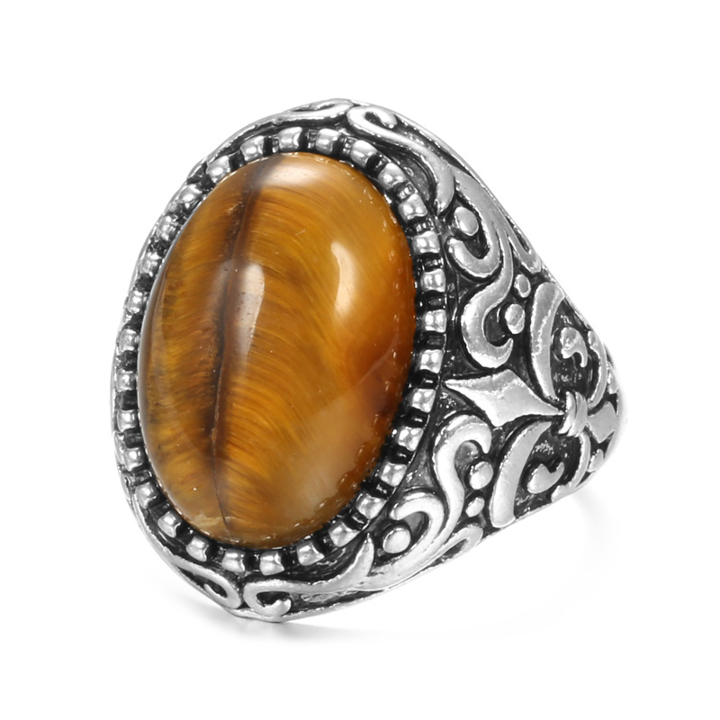 Silver tiger's eye US Size #7