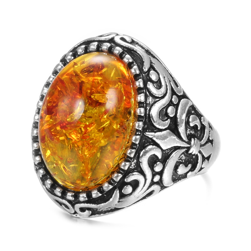 3:Silver amber stone