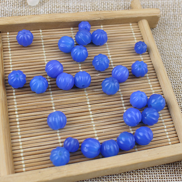 Blue agate melon beads 8mm