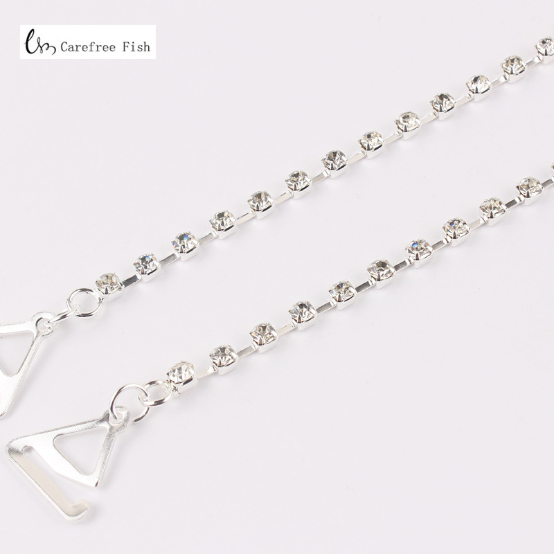 Single row diamond silver white