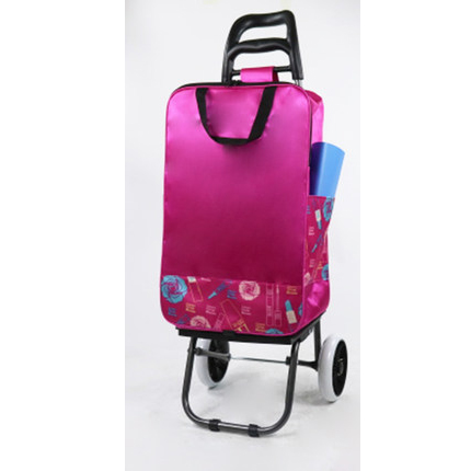 Portable Zipper Bag   Rose   Single wheel