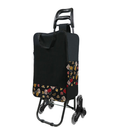 Portable Zipper Bag   Black   Plastic Crystal three wheels