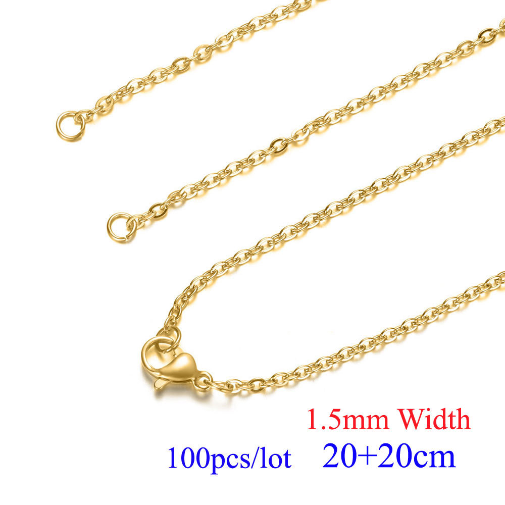 Gold 1.5mm width -20+20cm