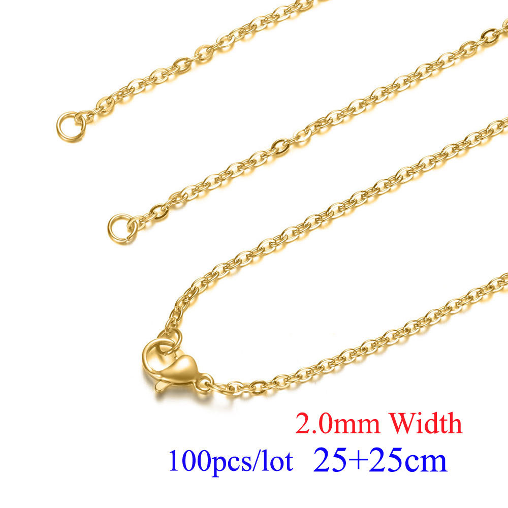 Gold 2.0mm width - 25+25cm