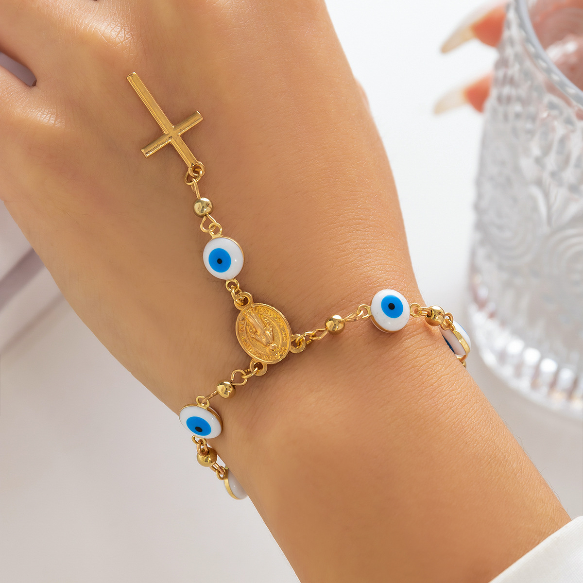 6:Bracelet Gold   Blue 2082