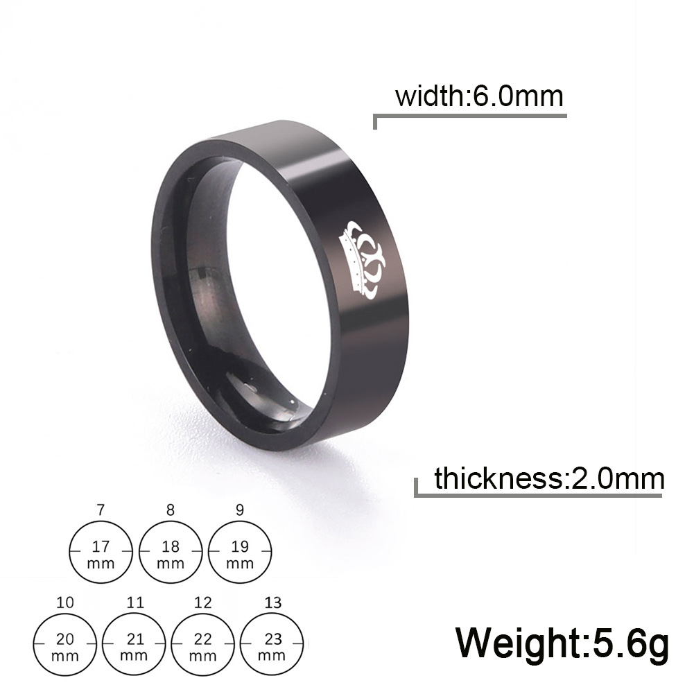 3:Black 6mm ring width