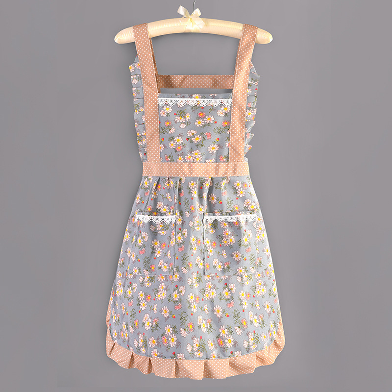 Suspenders Canvas Floral Princess dress blue