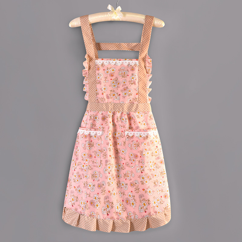 Suspenders Canvas Floral Princess dress pink