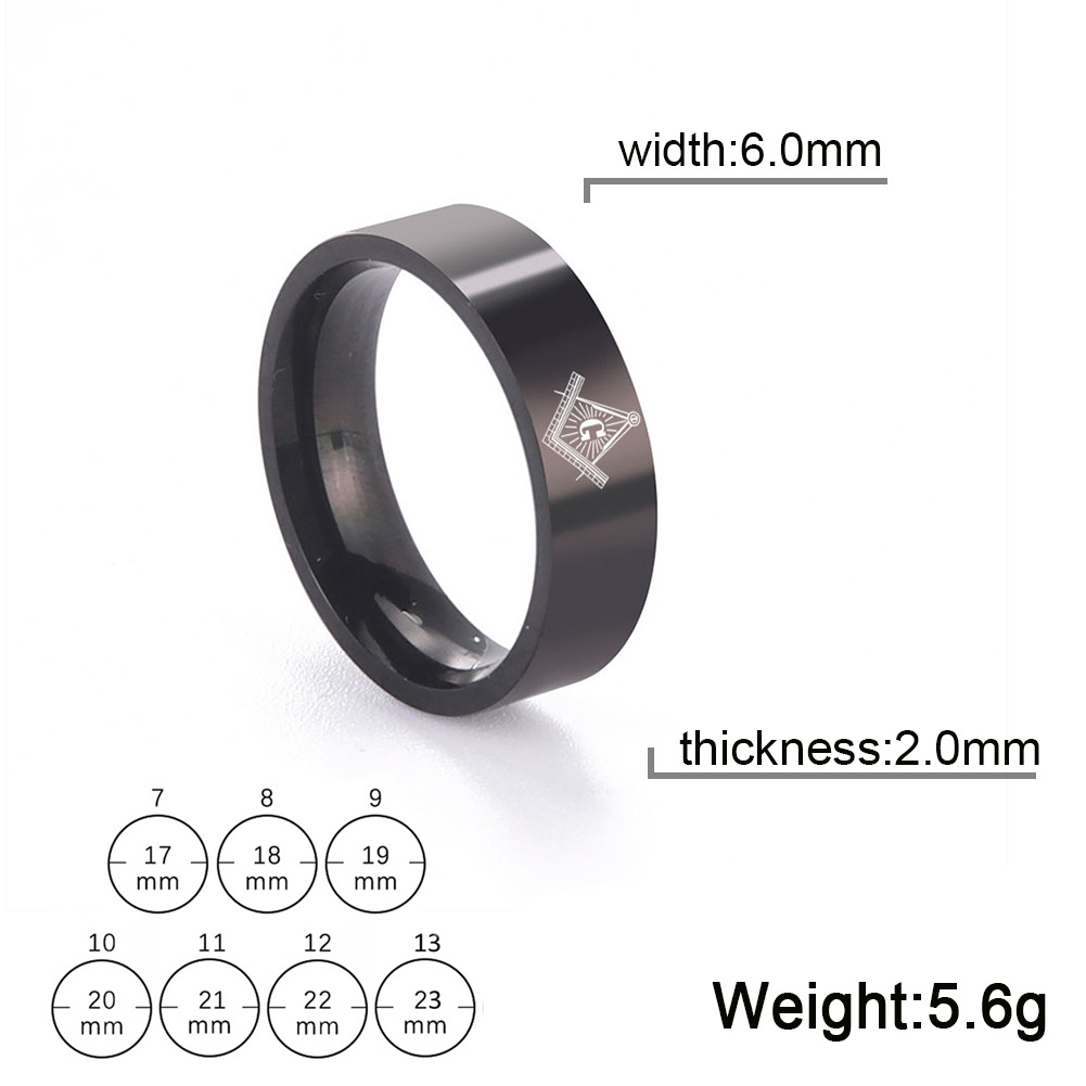 3:Black 6mm ring width