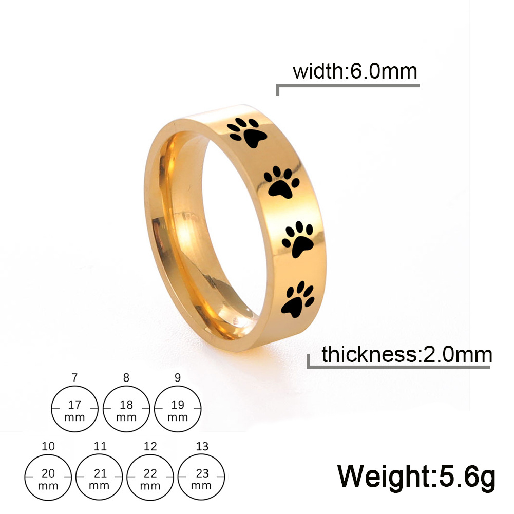 Gold 6mm ring width US Size #7