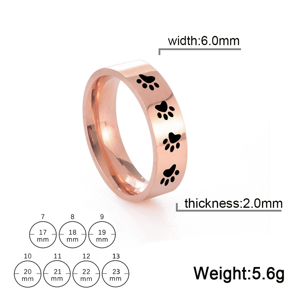 Rose Gold 6mm ring width US Size #7