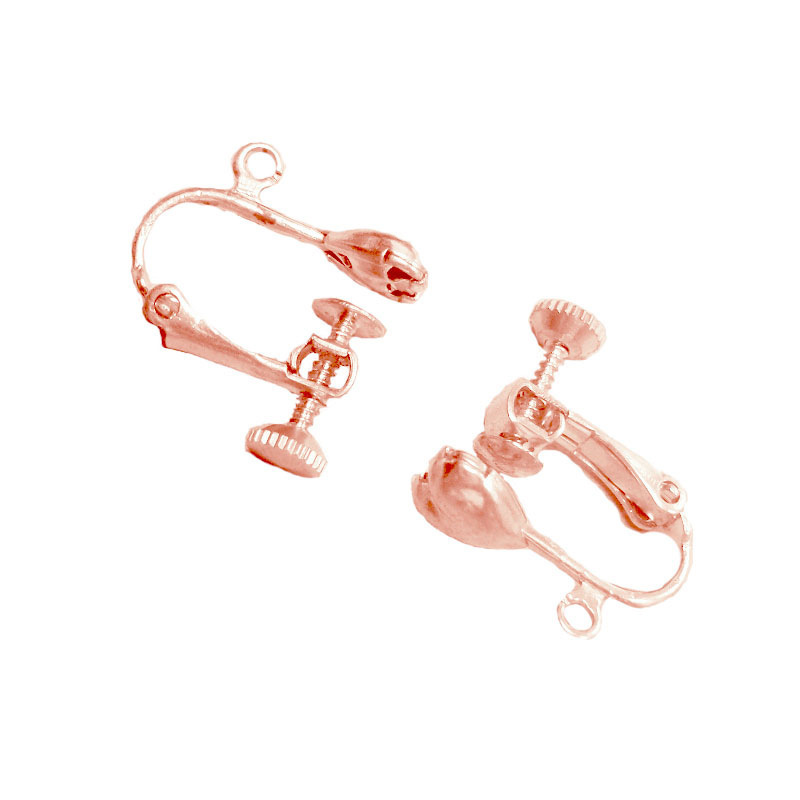 Rose gold 8mm heart-shaped head