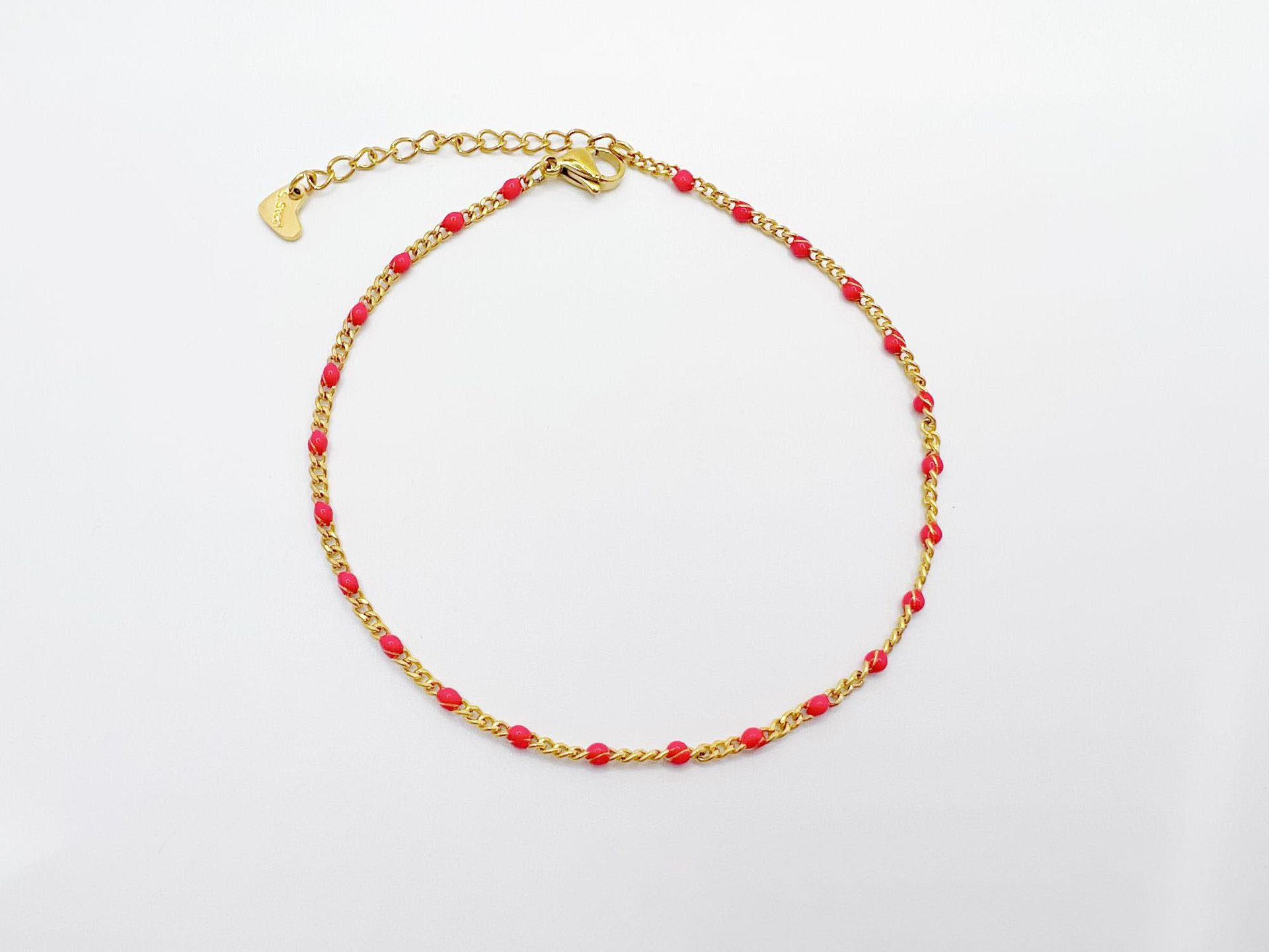 Anklet rose red