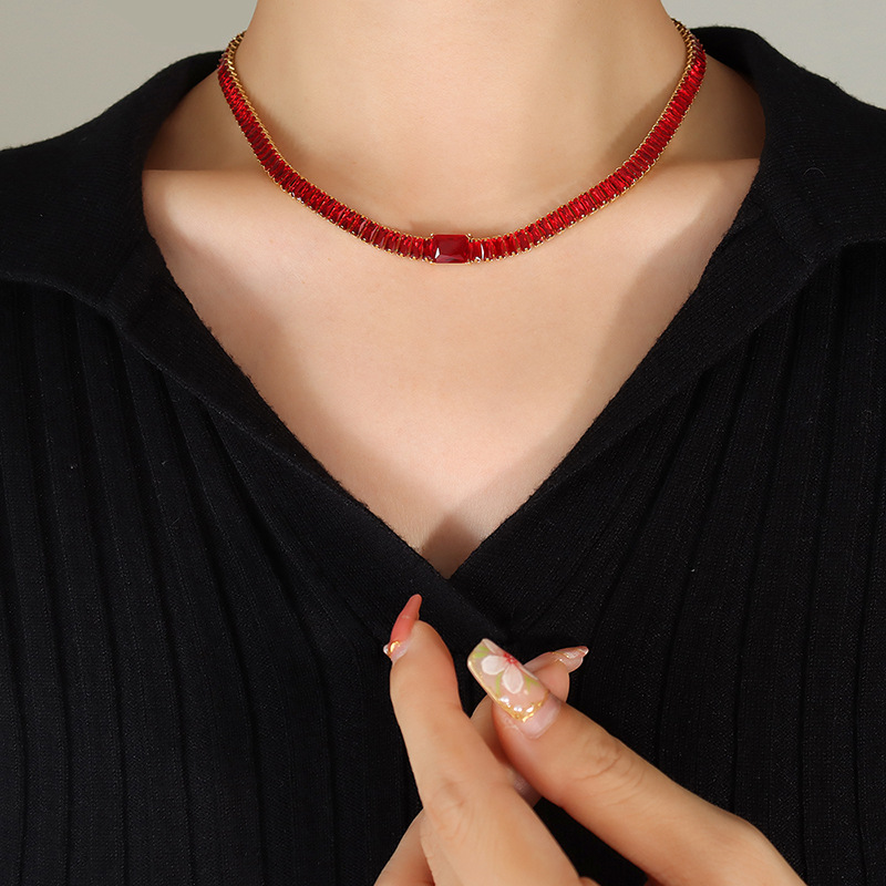 9:Red Necklace -40 and 5cm