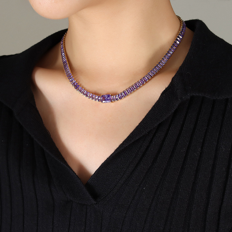 12:Purple Necklace -40 and 5cm