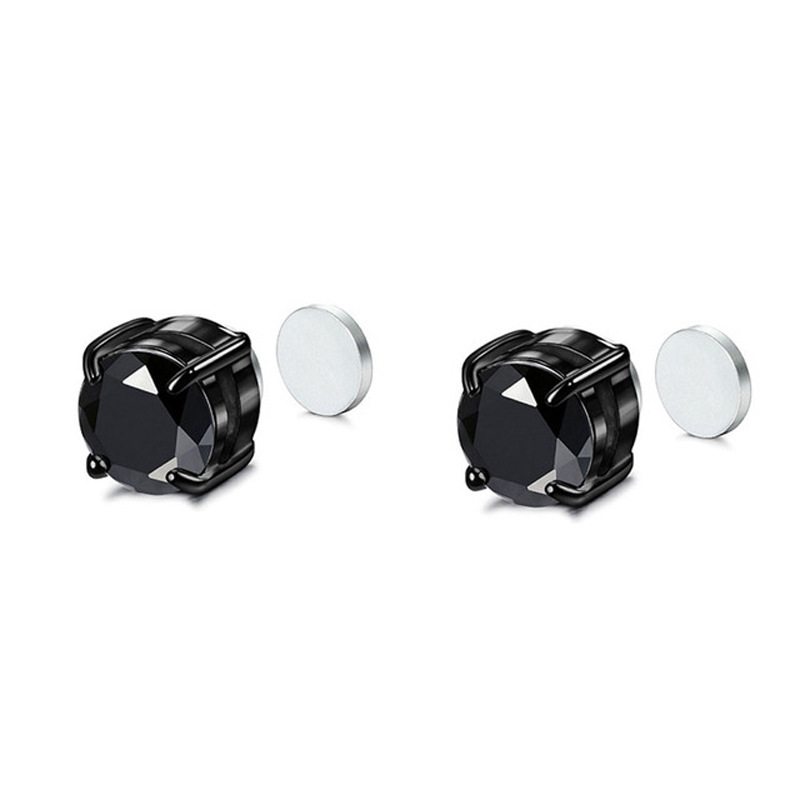 Black round black zircon 8mm